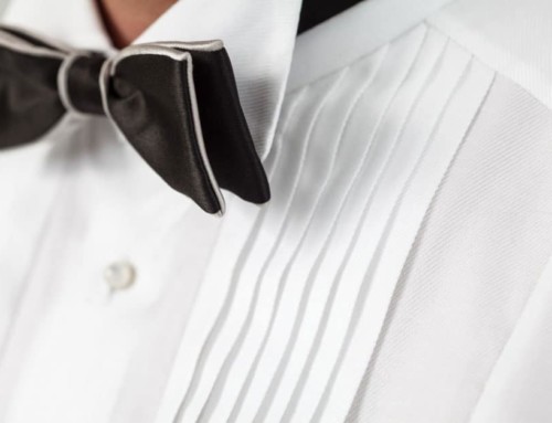 Plissé application of a bespoke dinner jacket shirt
