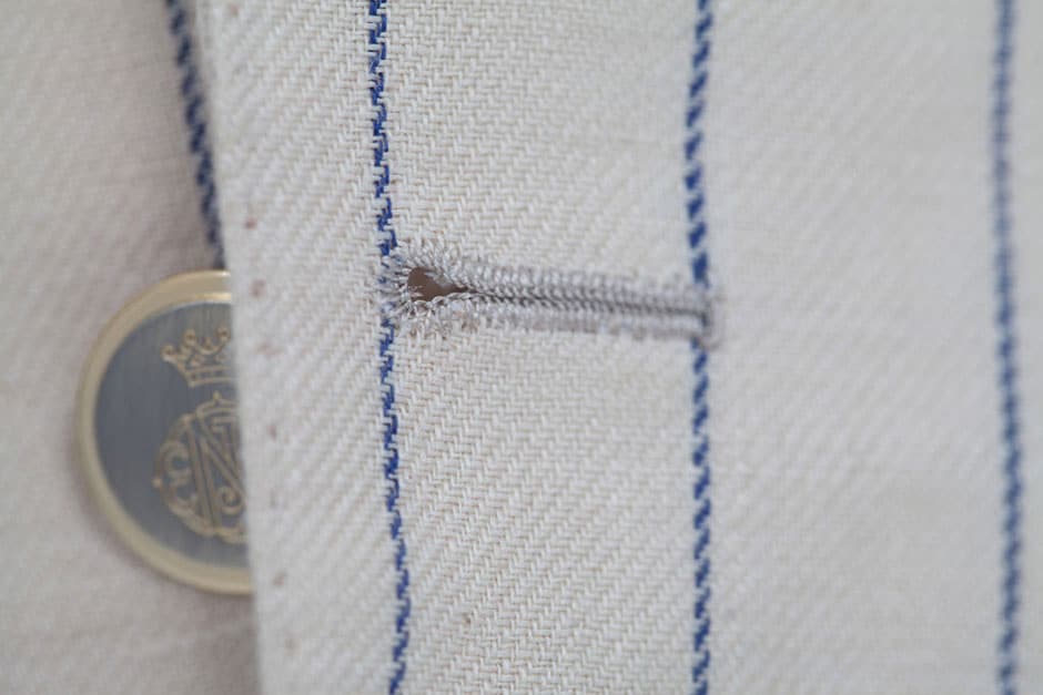 Handmade buttonhole of a bespoke suit at Egon Brandstetter Bespoke Tailoring Berlin