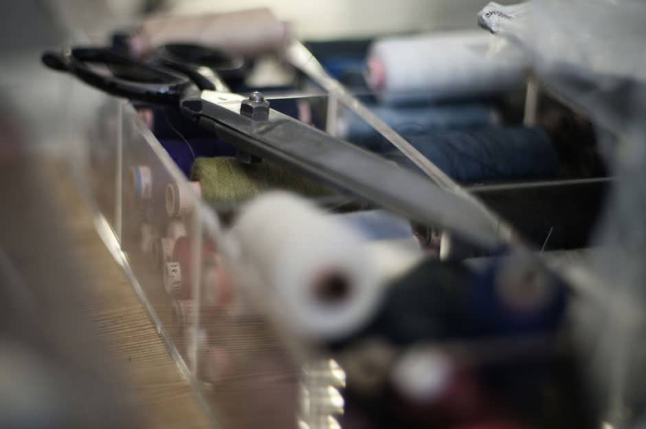 Tailor scissors and thread of Egon Brandstetter Bespoke Tailor Berlin