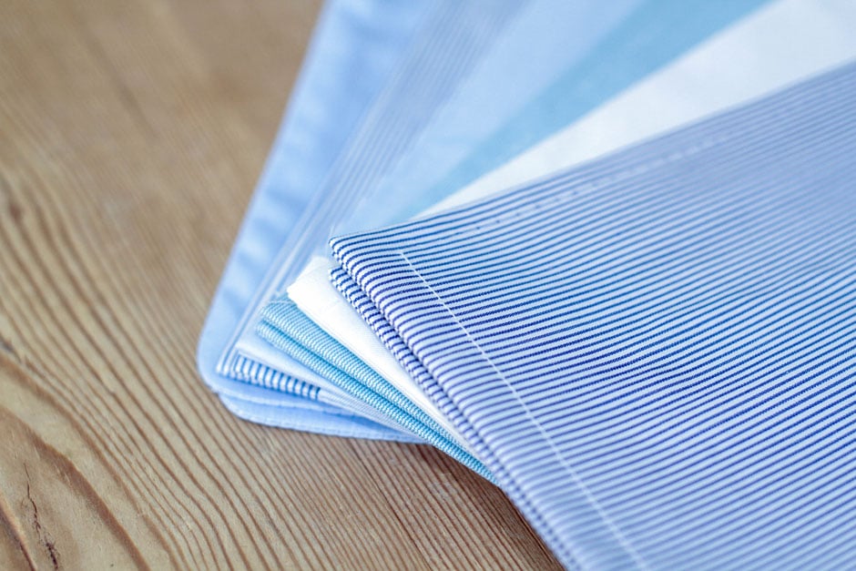 Bespoke shirts made from finest fabrics Tailored shirts made from finest shirting fabrics